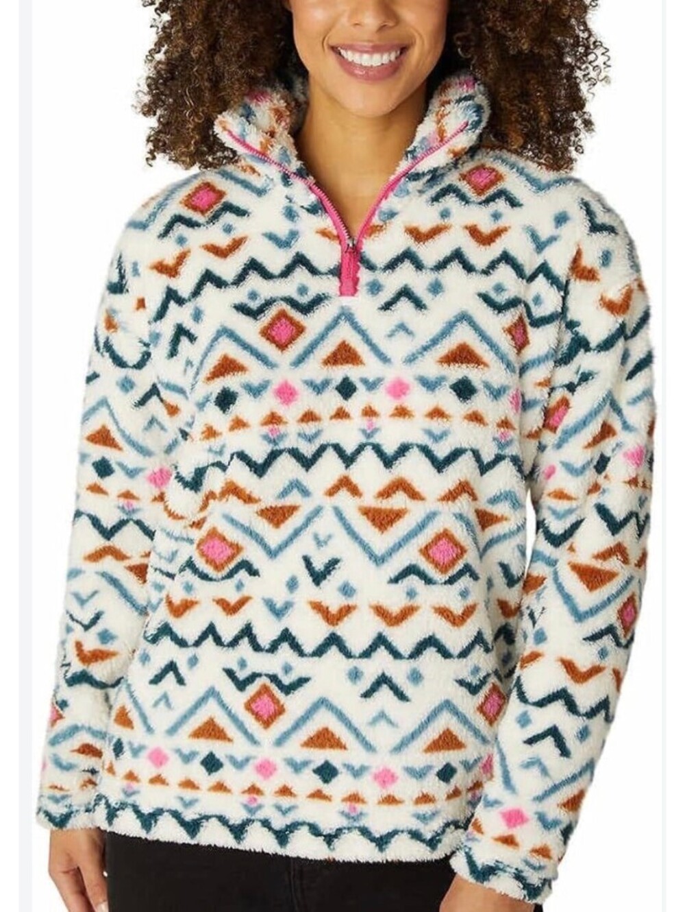 Eddie Bauer Plush Fleece Quarter Zip Pullover Sweater - Women's Small